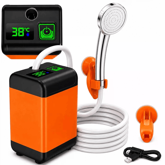 Душ Портативный Outdoor Shower 1402 ∙ Портативний похідний душ з акумулятором 7800 mAh
